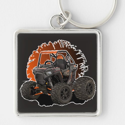 Cartoon UTV off-road vehicle Keychain