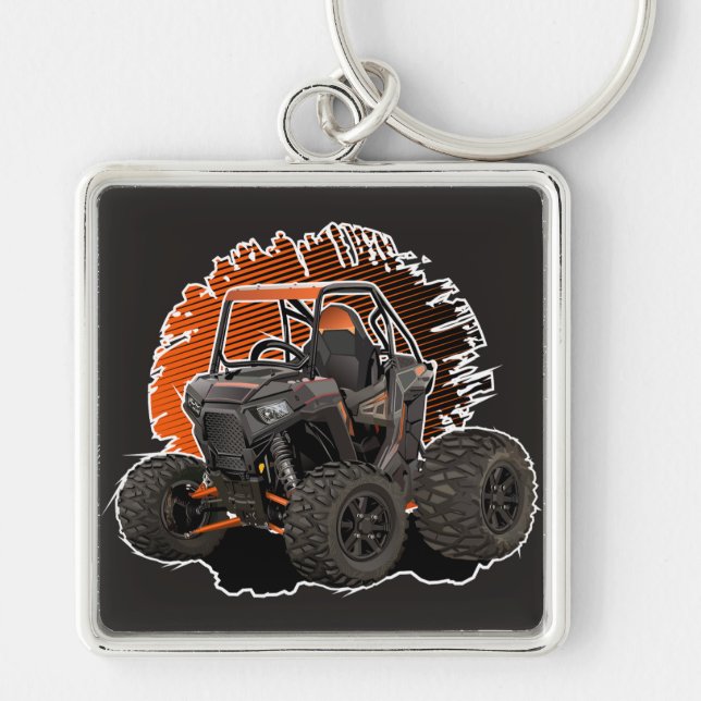 Cartoon UTV off-road vehicle Keychain (Front)