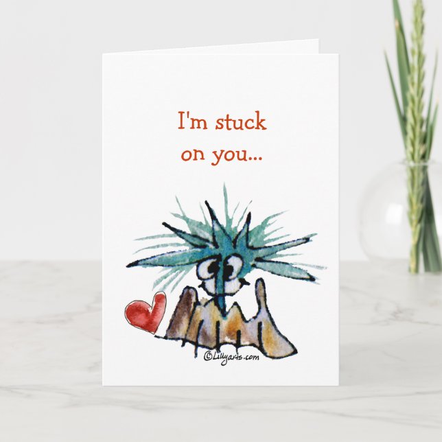 Cartoon Valentine Barnacle Heart Holiday Card (Front)