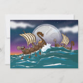 Cartoon Viking invasion fleet (Front)