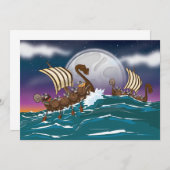 Cartoon Viking invasion fleet (Front/Back)