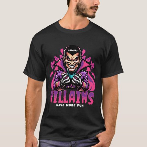 Cartoon Villians Have More Fun Pink Purple T_Shirt