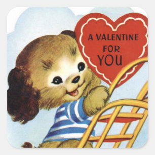 Cartoon Vintage Art Valentines stickers