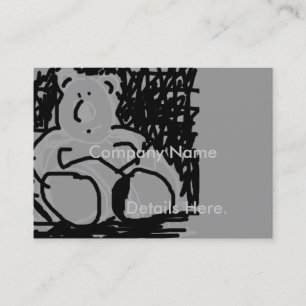 Cartoon Vintage Bear Announcement Card