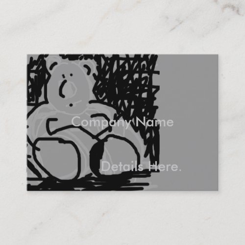 Cartoon Vintage Bear Announcement Card Business Cards