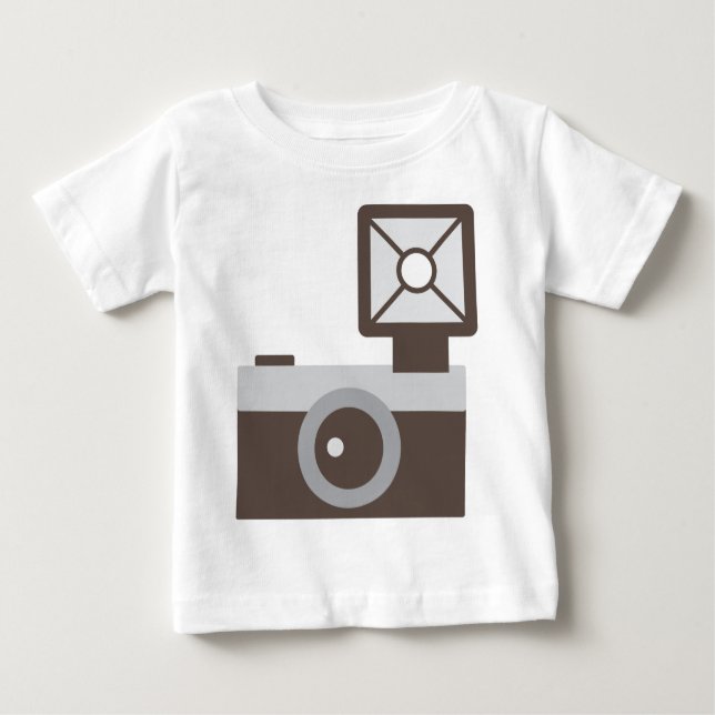Cartoon Vintage Camera Baby T-Shirt (Front)