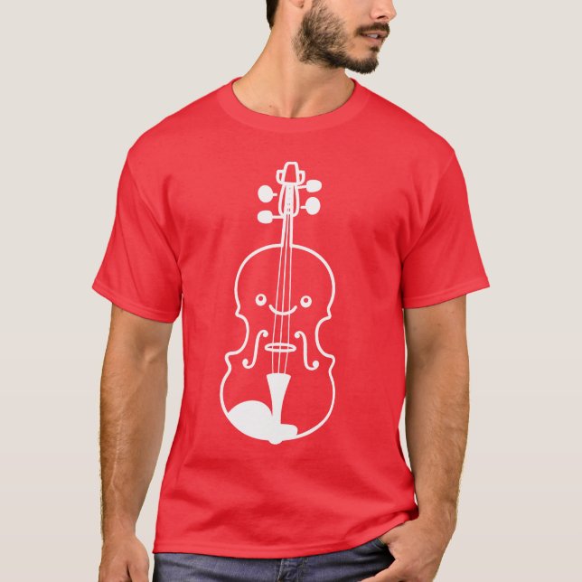 Cartoon Violin boy T-Shirt (Front)
