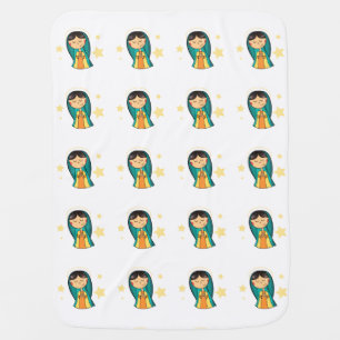 Cartoon Virgen de Guadalupe Baby Blanket Gifts