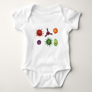 Cartoon Viruses Baby Bodysuit