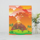 Cartoon Volcano Eruption 2 (Standing Front)