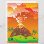 Cartoon Volcano Eruption 2 (Front/Back)