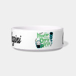 Cartoon Voldemort - Master of the Dark Arts Bowl<br><div class="desc">Check out this cute Harry Potter cartoon art of Lord Voldemort,  Master of the Dark Arts! This adorable graphic features Voldemort with Nagini and the Dark Mark emblem.</div>