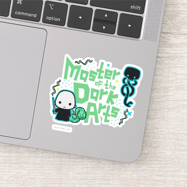 Cartoon Voldemort - Master of the Dark Arts Sticker (Detail)