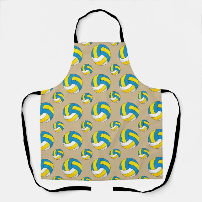 Cartoon Volleyball Ball Apron (Front)