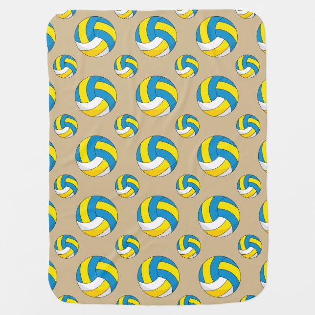 Cartoon Volleyball Ball Baby Blanket (Front)