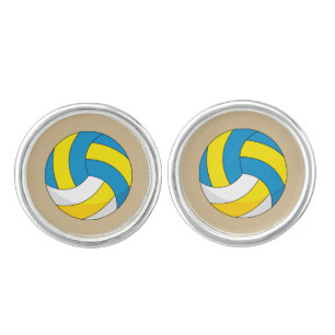 Cartoon Volleyball Ball Cufflinks
