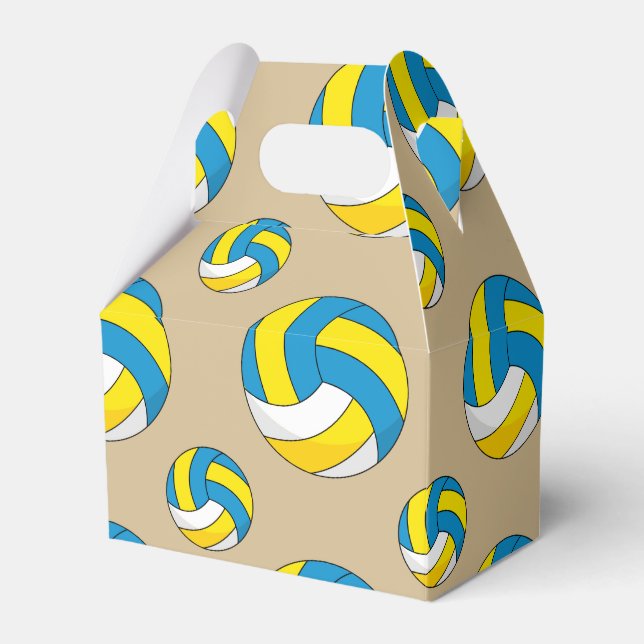 Cartoon Volleyball Ball Favor Boxes (Front Side)