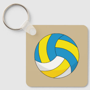 Cartoon Volleyball Ball Keychain