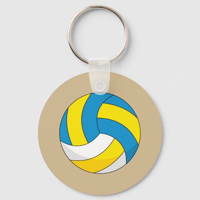 Cartoon Volleyball Ball Keychain (Front)