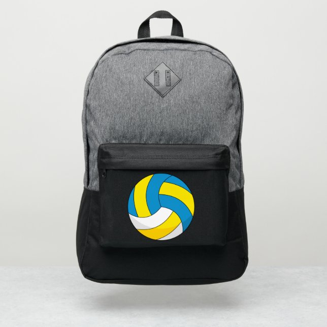 Cartoon Volleyball Ball Port Authority® Backpack (Front)