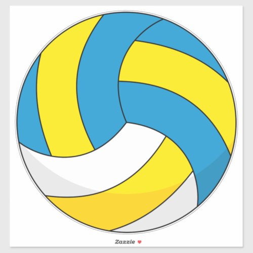 Cartoon Volleyball Ball Sticker