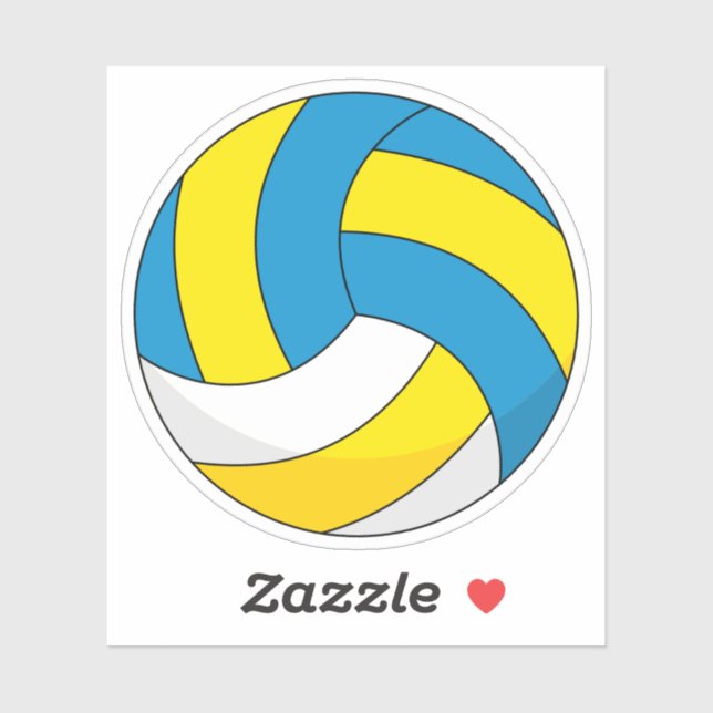 Cartoon Volleyball Ball Sticker (Sheet)