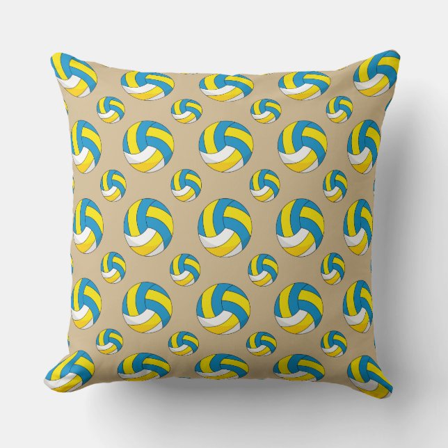 Cartoon Volleyball Ball Throw Pillow (Front)