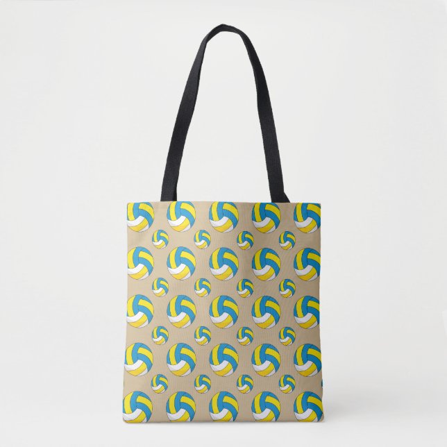 Cartoon Volleyball Ball Tote Bag (Front)