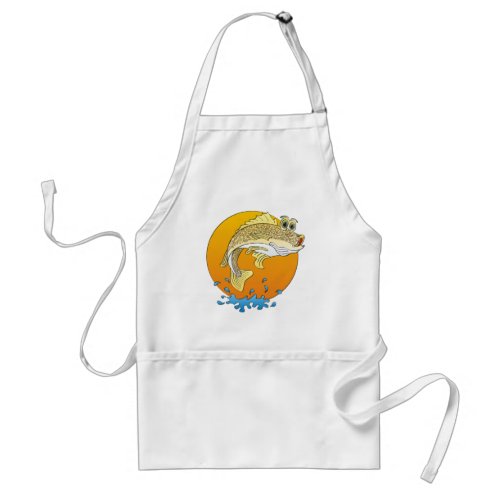 Cartoon Walleye Adult Apron