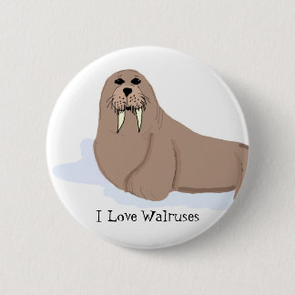 Cartoon Walrus Button
