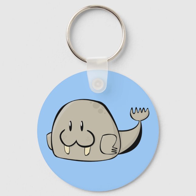 Cartoon Walrus Keychain (Front)