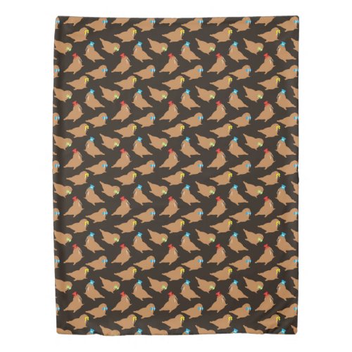 Cartoon Walrus Pattern Duvet Cover