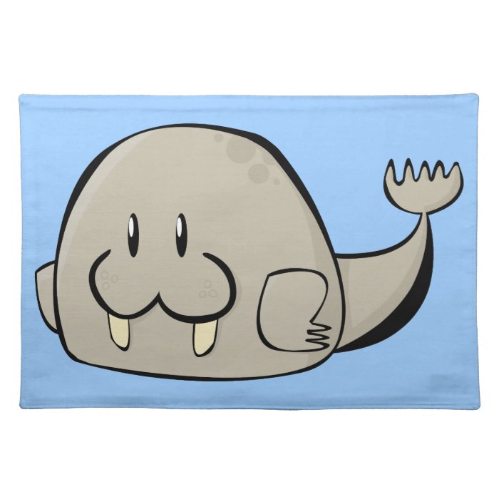 Cartoon Walrus Place Mat