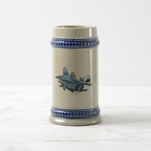 Cartoon warbird plane beer stein