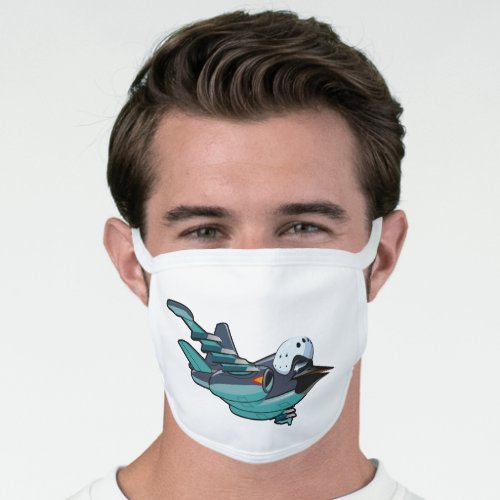 Cartoon warbird plane face mask