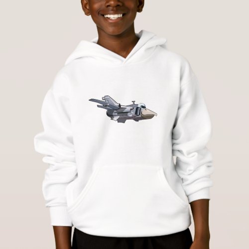 Cartoon warbird plane hoodie