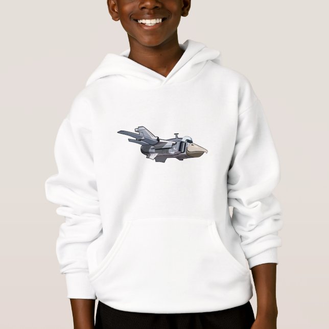 Cartoon warbird plane hoodie (Front)