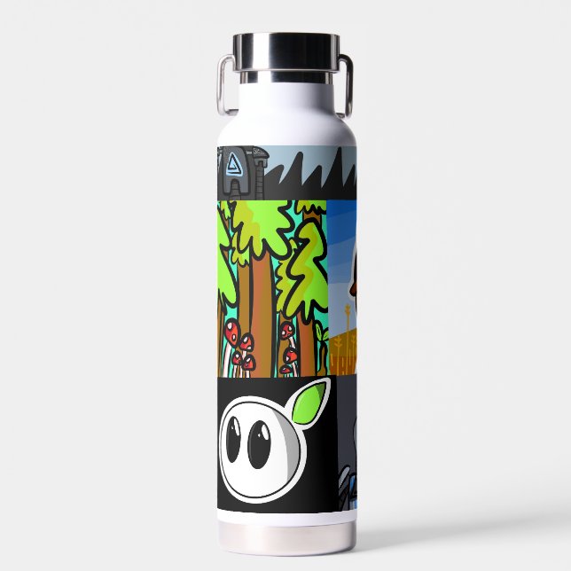 Cartoon Water Bottle (Front)
