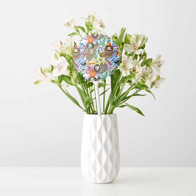 Cartoon Watercolor Sloth Pattern Balloon (Vase)