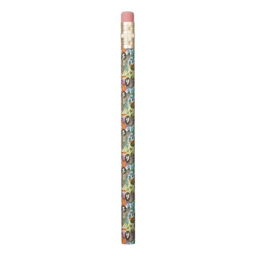 Cartoon Watercolor Sloth Pattern Pencil