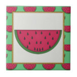 Cartoon Watermelon tile<br><div class="desc">design by www.resaleclipart.com</div>