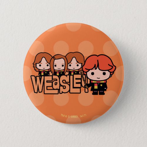 Cartoon Weasley Siblilings Graphic Button
