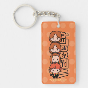 Cartoon Weasley Siblilings Graphic Keychain