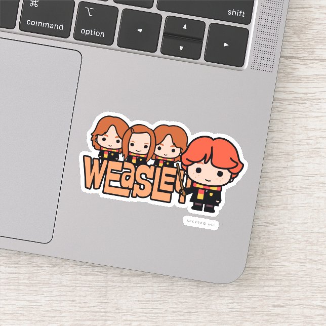 Cartoon Weasley Siblilings Graphic Sticker (Detail)
