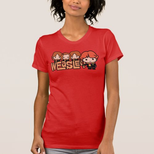 Cartoon Weasley Siblilings Graphic T_Shirt