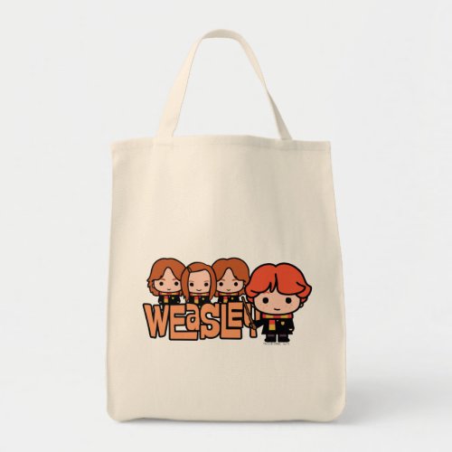 Cartoon Weasley Siblilings Graphic Tote Bag