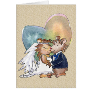 Cartoon Wedding Dance Couple Cards