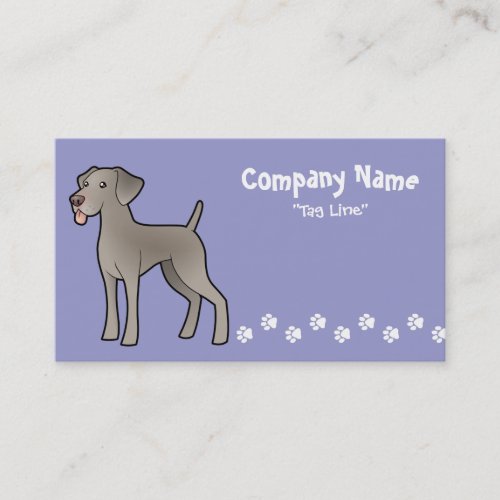 Cartoon Weimaraner Business Card