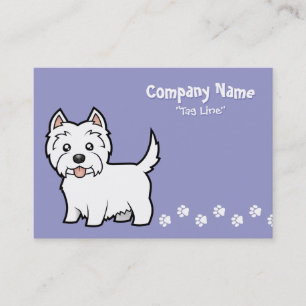 Cartoon West Highland White Terrier Business Card