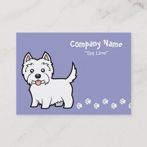 Cartoon West Highland White Terrier Business Cards